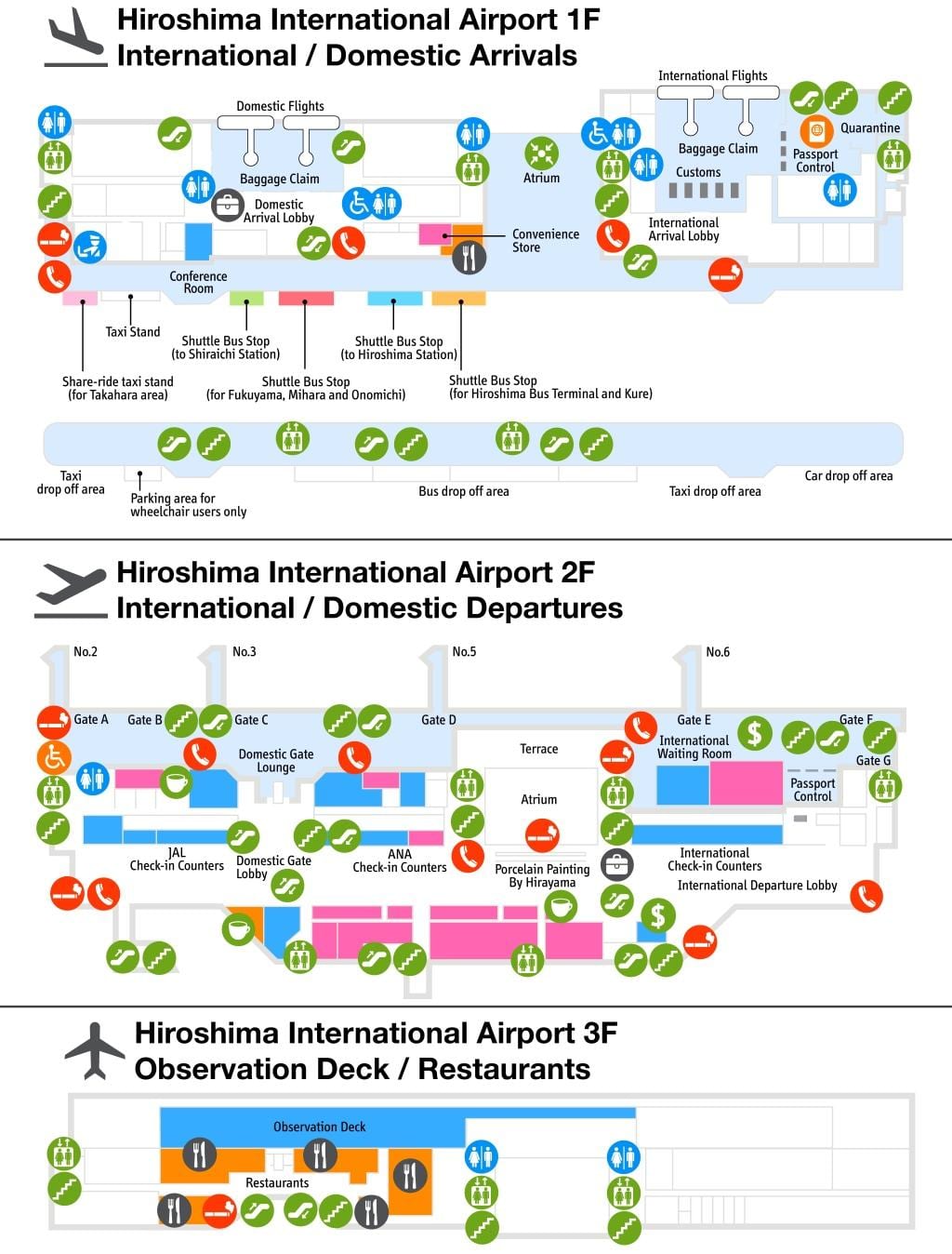 Mapa hiroshimako aireportua