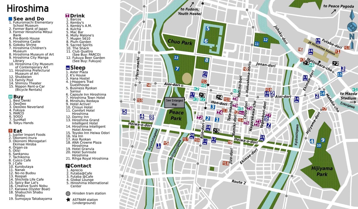 hiroshimako erakargarri mapa